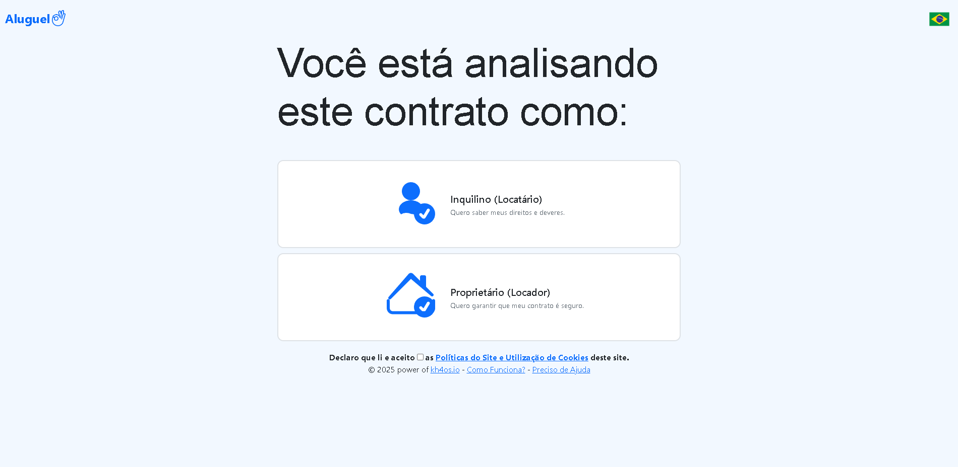 Demonstração da plataforma AluguelOK